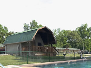 view of the poolside cabin 22 at Dock's Motel