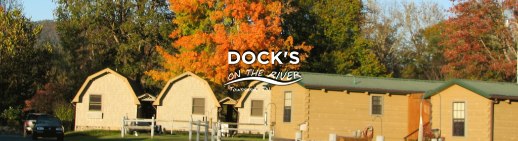 River Cabins in the Fall