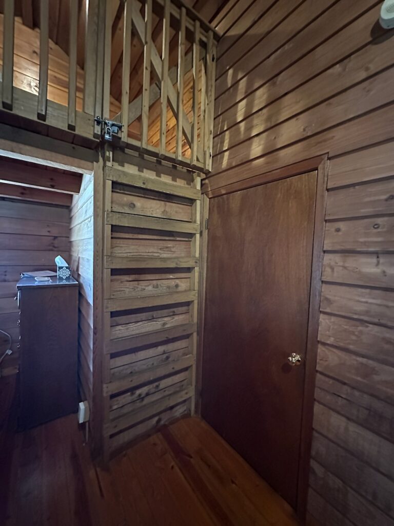 cabin 23 Poolside showing the loft ladder