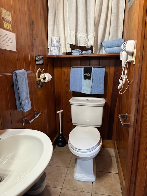 new toilet and vanity in room 14 at docks motel on the little river
